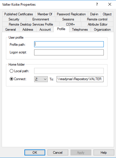 How to an AD Home Folder into CentreStack Gladinet